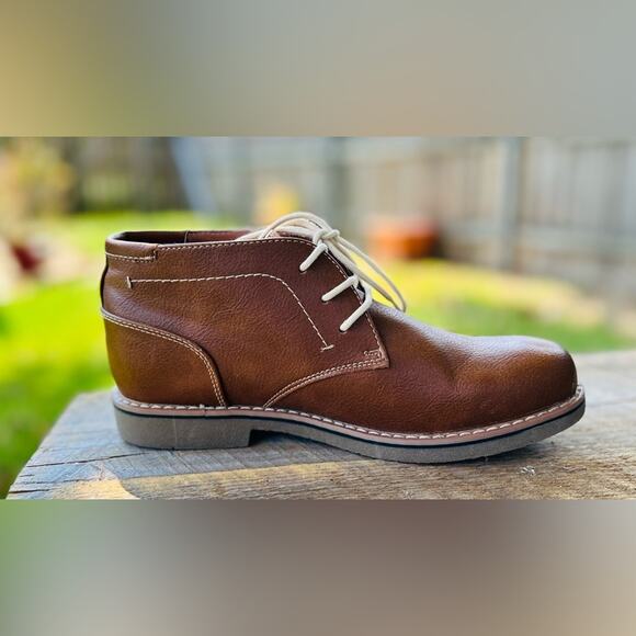 Steve Madden Boys BChuka Chukka Cognac Leather Boots. Size 5. NEW - Picture 5 of 9